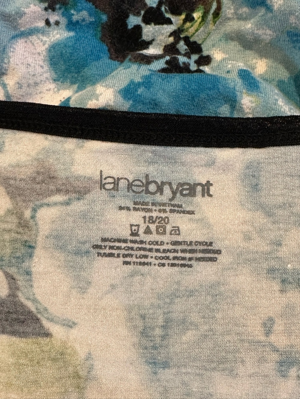 Lane Bryant Plus Sz 18/20 Lace Trim Cami Tank Top Blue Floral Y2K Layering Fairy - Picture 2 of 5